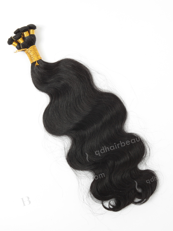 In Stock Indian Remy Hair 18" Body Wave 1# Color Hand-tied Weft SHW-008