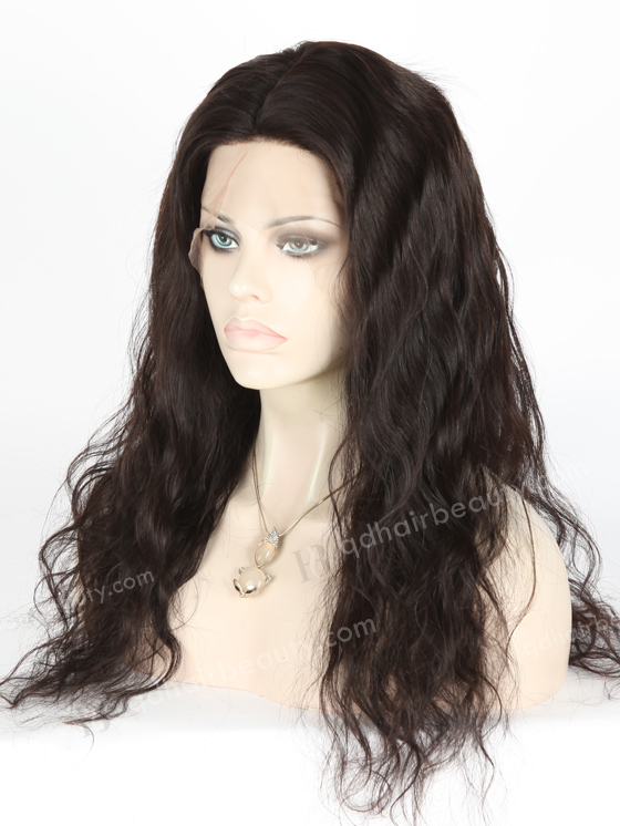 In Stock Malaysian Virgin Hair 20" Natural Straight Natural Color Silk Top Full Lace Wig STW-306