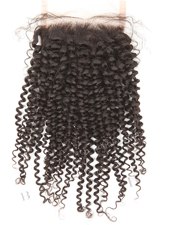In Stock Brazilian Virgin Hair 12" 7mm Curl Natural Color Top Closure STC-313