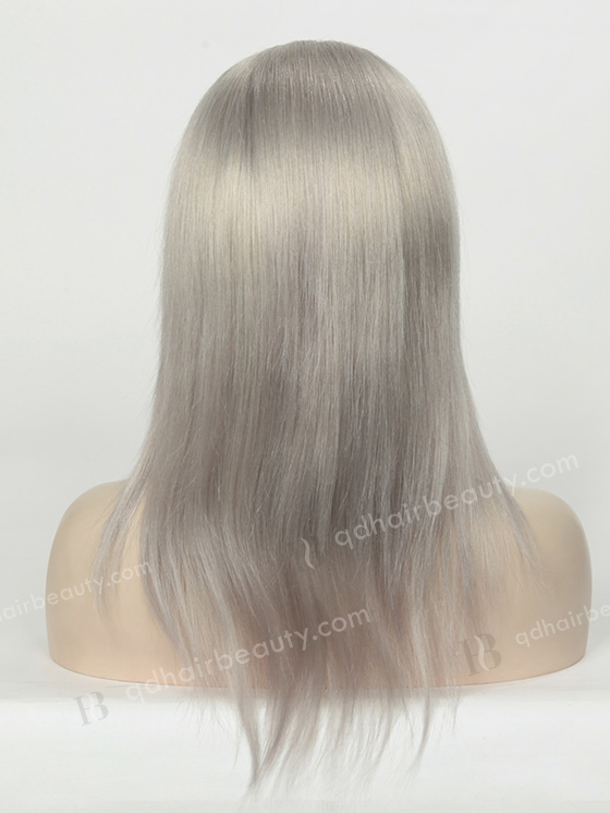Yaki Grey Color Brazilian Virgin Hair Full Lace Wigs WR-LW-095