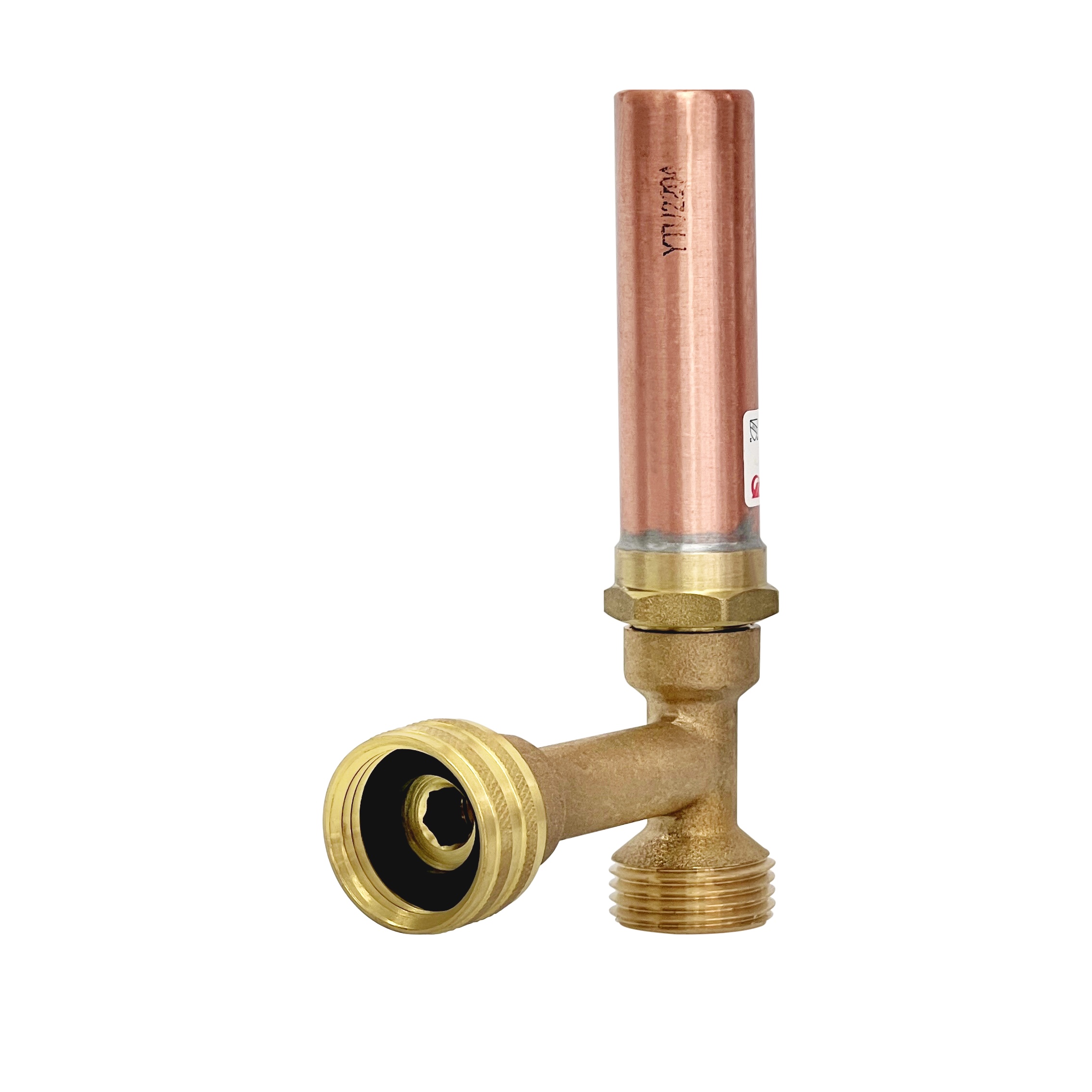 AA Size Copper Water Hammer Arrester 3/4" MHT x 3/4" Swivel Hose Thread Tee