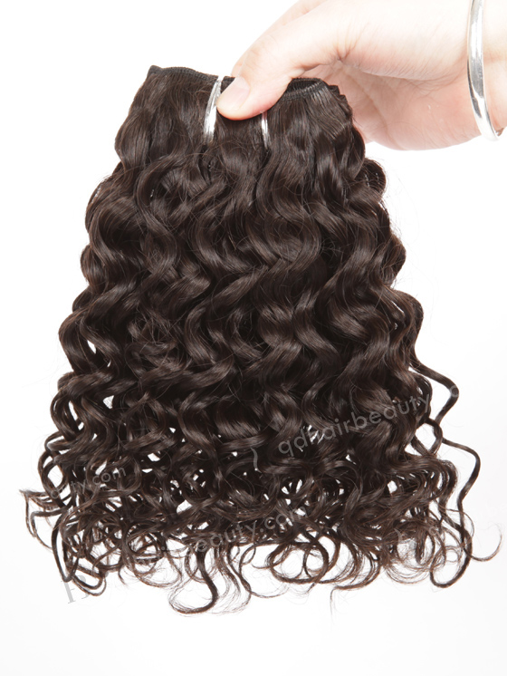 In Stock Brazilian Virgin Hair 10" 12mm Curl Natural Color Machine Weft SM-4110
