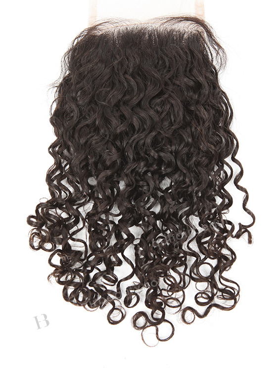 In Stock Brazilian Virgin Hair 12" 12mm Curl Natural Color Top Closure STC-316