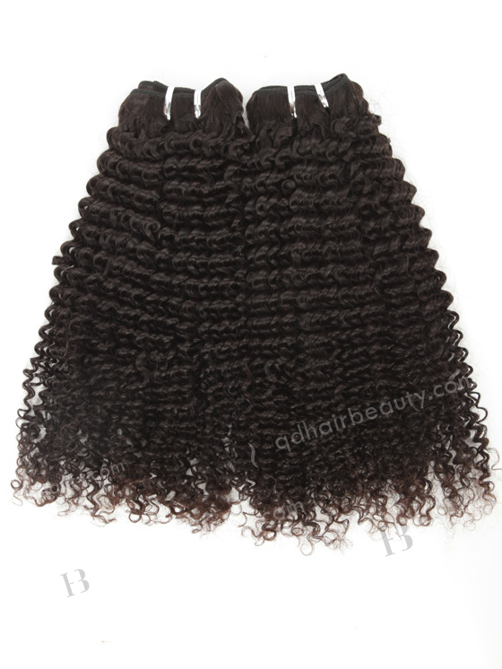 In Stock Brazilian Virgin Hair 18" Kinky Curl Natural Color Machine Weft SM-4102