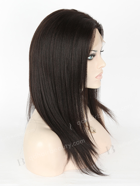 In Stock Malaysian Virgin Hair 14" Light Yaki Natural Color Silk Top Full Lace Wig STW-315