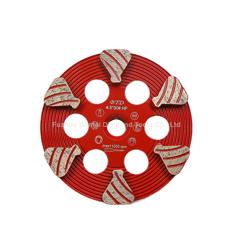 New Technology 4.5 Inch Fan-shaped Diamond Cup Wheel