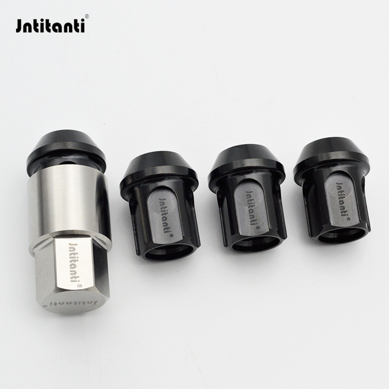 Jntitanti open end anti-theft cone seat Gr.5 titanium wheel nut M12*1.25mm