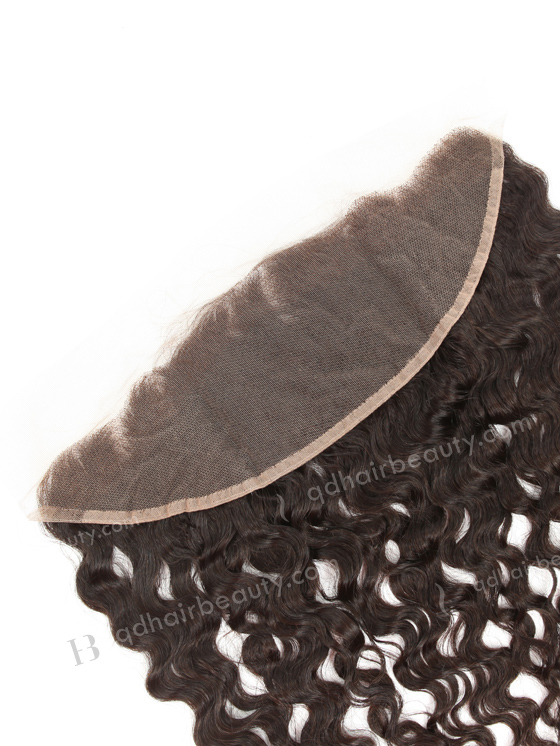 In Stock Brazilian Virgni Hair 16" Natural Curly Natural Color Lace Frontal SKF-075