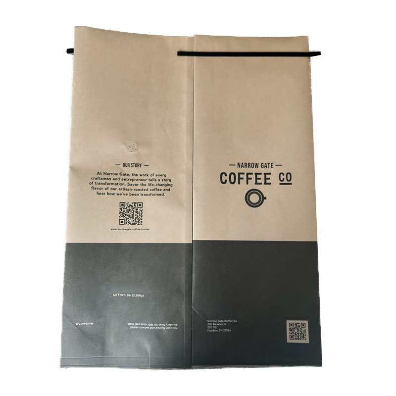 Flat bottom Coffee Bag Flexo Printed