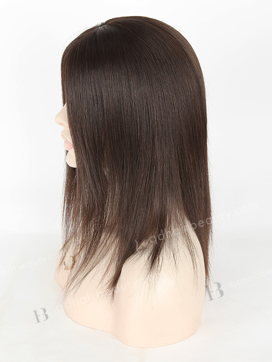 In Stock European Virgin Hair 12" Straight Natural Color Silk Top Glueless Wig GL-08073