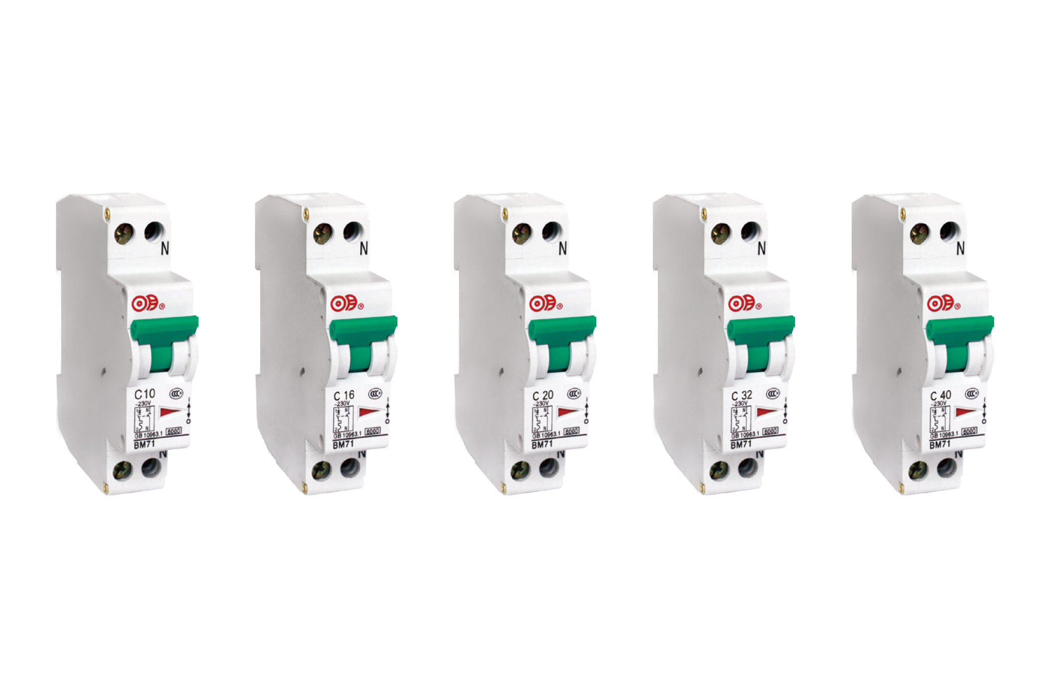 BM71 series miniature circuit breakers with over current protection