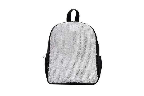 Sequin Black School Bag, Small