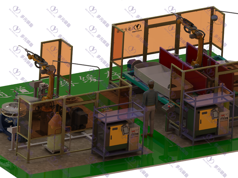 重工机械行业：环卫车零部件焊接工作站