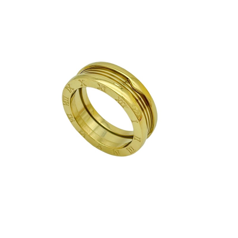 罗马数字金色戒指