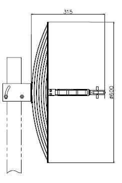 0.6 Parabolic Antenna(MMDS)