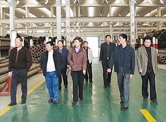 Noviembre de 2005 - Los dirigentes de la Administración del Petróleo de Xinjiang vinieron a visitar nuestra empresa