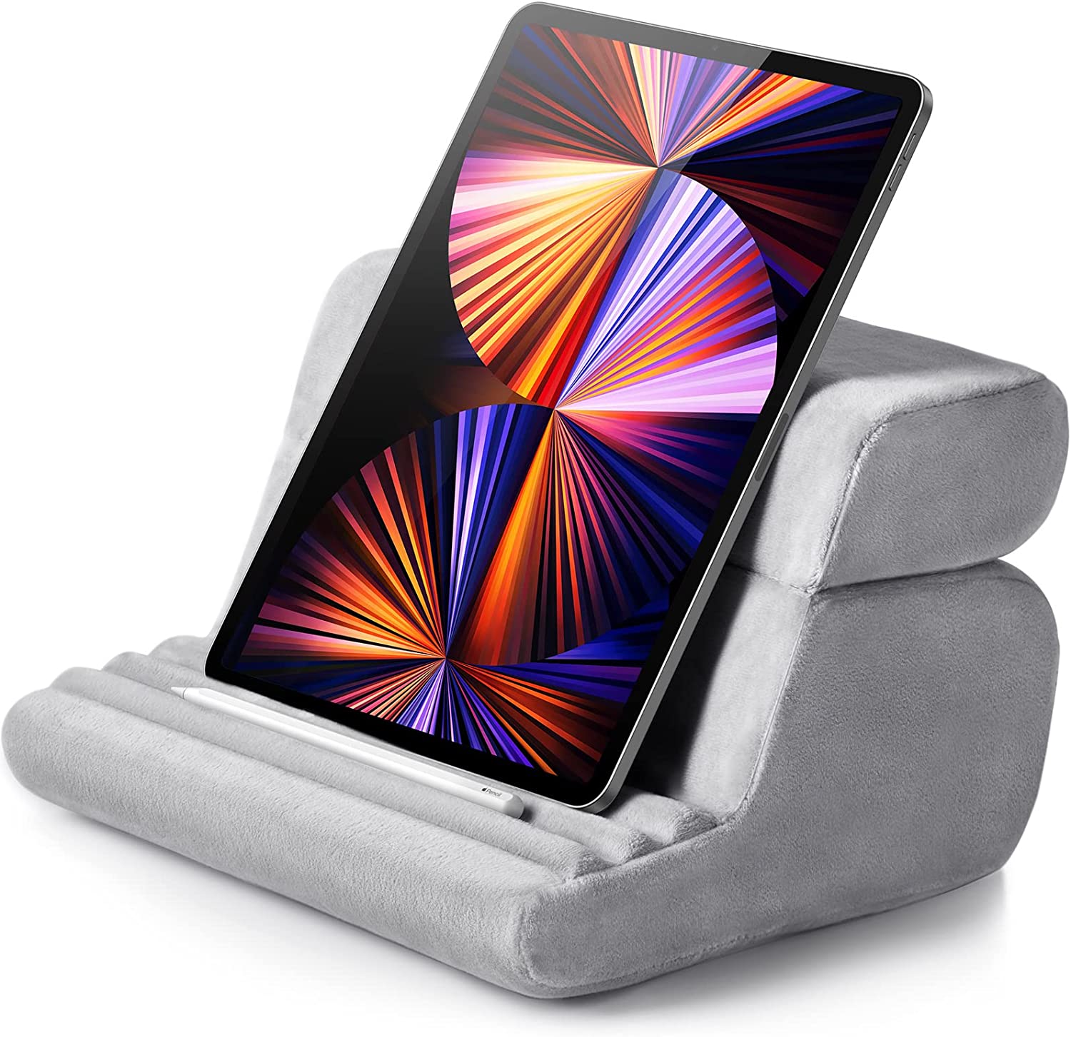 Factory custom Memory foam reading pillow Tablet Stand Pillow Holder Tablet Stands with Pocket iPad Kindle Phones