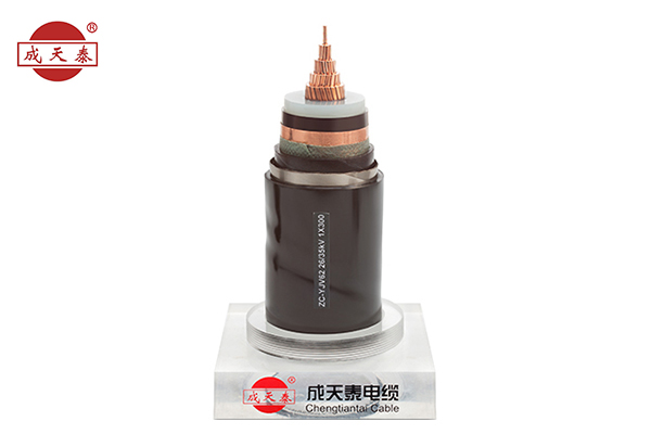Copper core, XLPE insulated poly, copper tape shield, PVC sheathed power cable