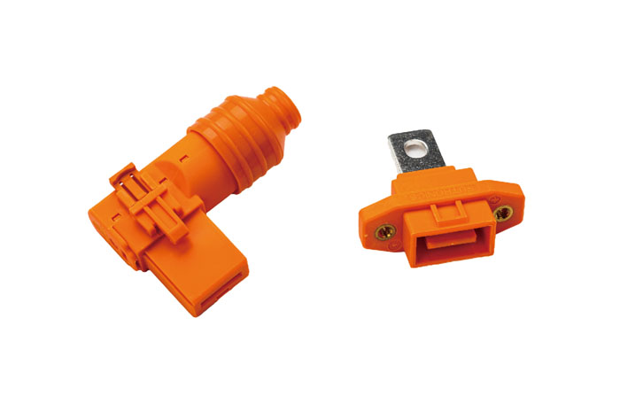 Single core flat plug elbow connector (IP20B)