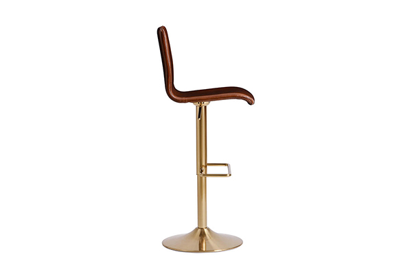 Brass swivel bar chair stool with foot rest 1580k g