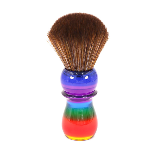 Yaqi 26mm Rainbow Brown Synthetic Hair Shaving Brush