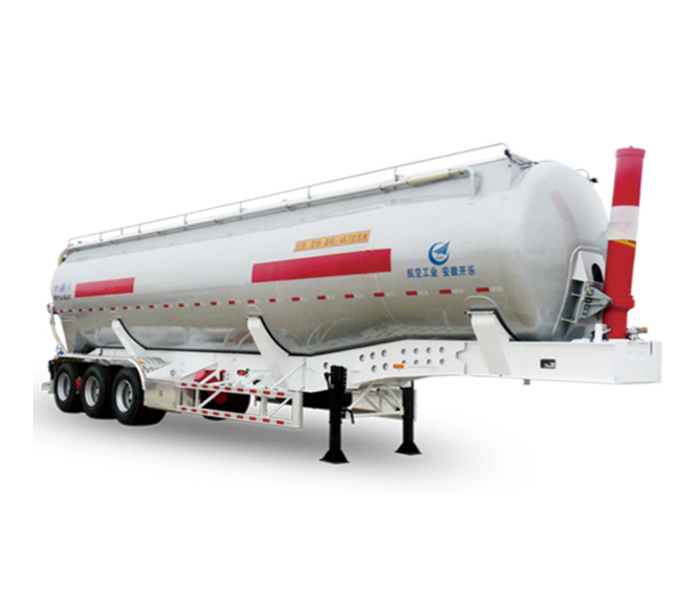 Lifting powder transport tanker semi-trailer