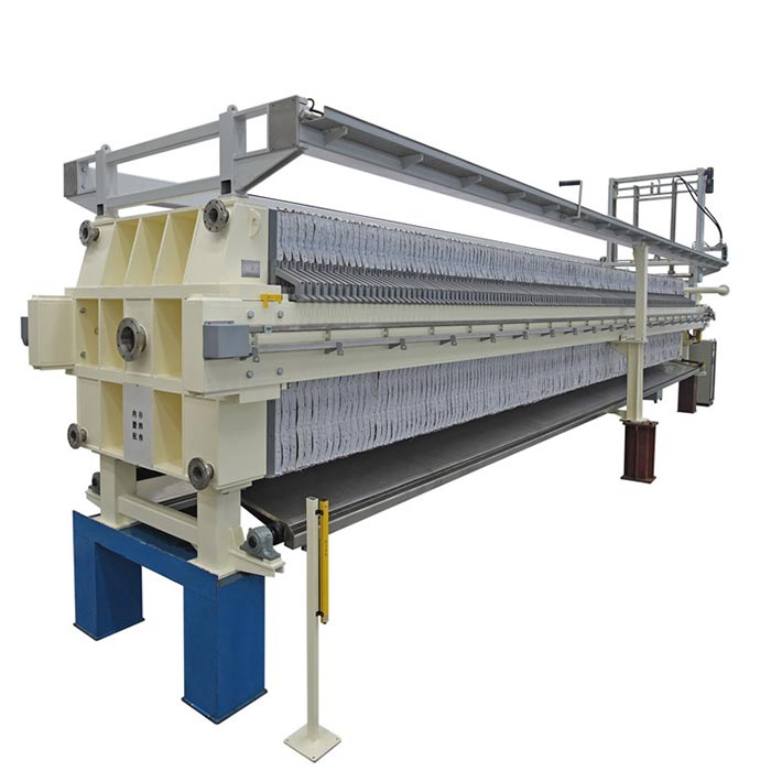 1500mmx1500mm fully- automatic filter press with bombay doors/drip tray and cloth washing system